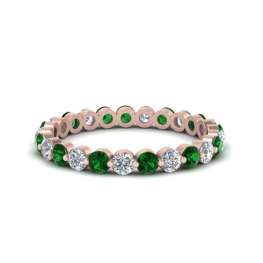 Solid 1 Ct Round Cut Common Prong Eternity Band