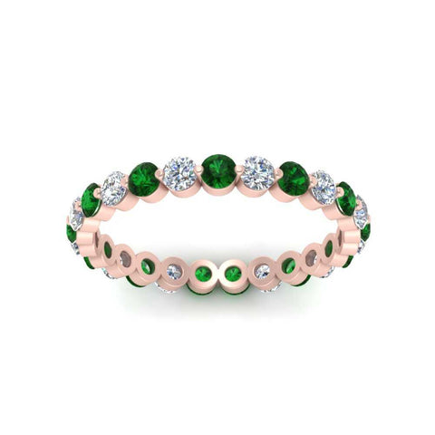 Solid 1 Ct Round Cut Common Prong Eternity Band