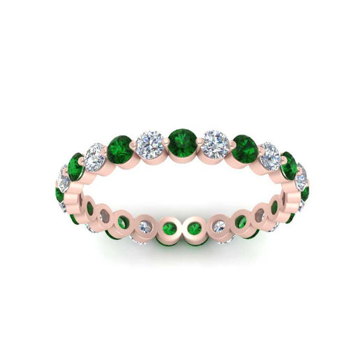 Solid 1 Ct Round Cut Common Prong Eternity Band