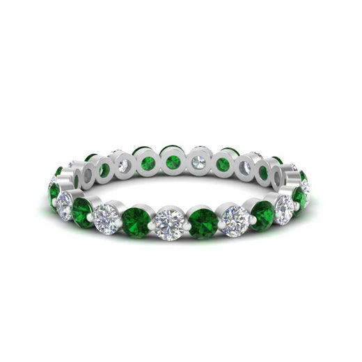 Solid 1 Ct Round Cut Common Prong Eternity Band