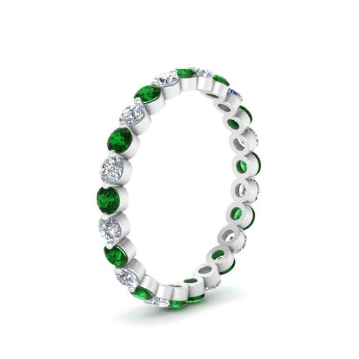 Solid 1 Ct Round Cut Common Prong Eternity Band