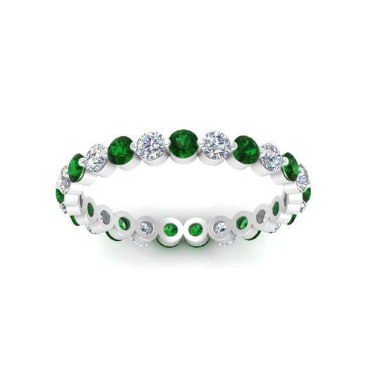 Solid 1 Ct Round Cut Common Prong Eternity Band
