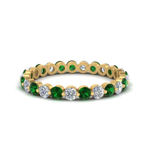 Solid 1 Ct Round Cut Common Prong Eternity Band