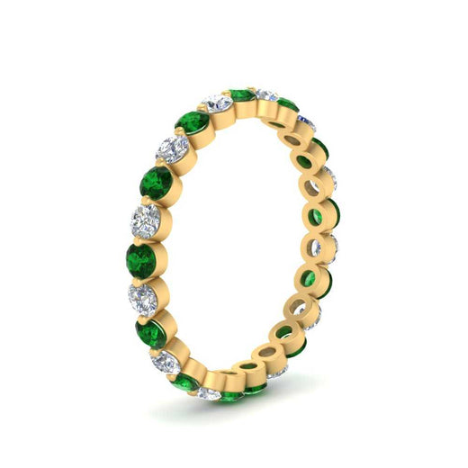 Solid 1 Ct Round Cut Common Prong Eternity Band