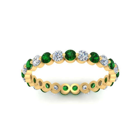 Solid 1 Ct Round Cut Common Prong Eternity Band
