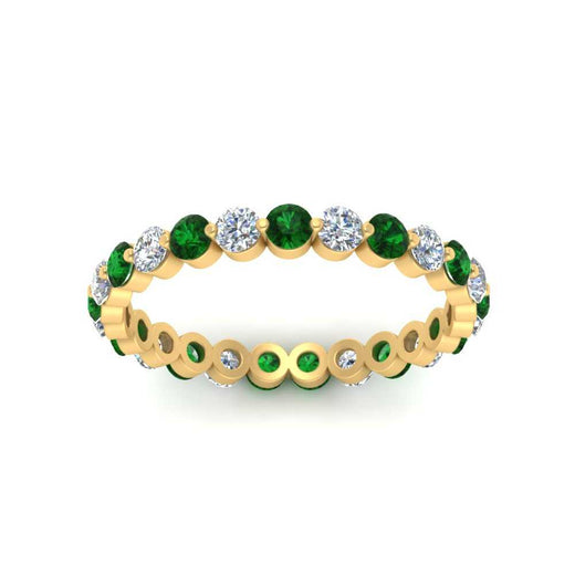 Solid 1 Ct Round Cut Common Prong Eternity Band