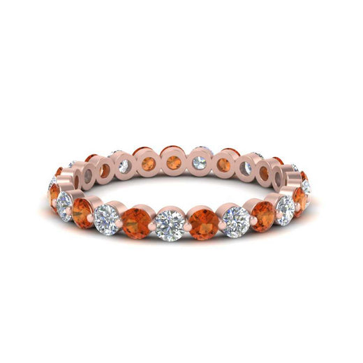Solid 1 Ct Round Cut Common Prong Eternity Band