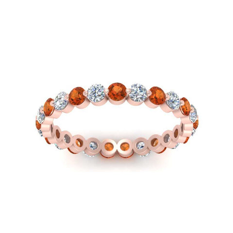 Solid 1 Ct Round Cut Common Prong Eternity Band