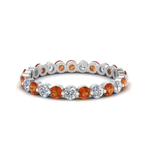 Solid 1 Ct Round Cut Common Prong Eternity Band