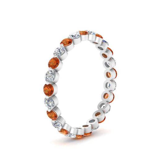 Solid 1 Ct Round Cut Common Prong Eternity Band