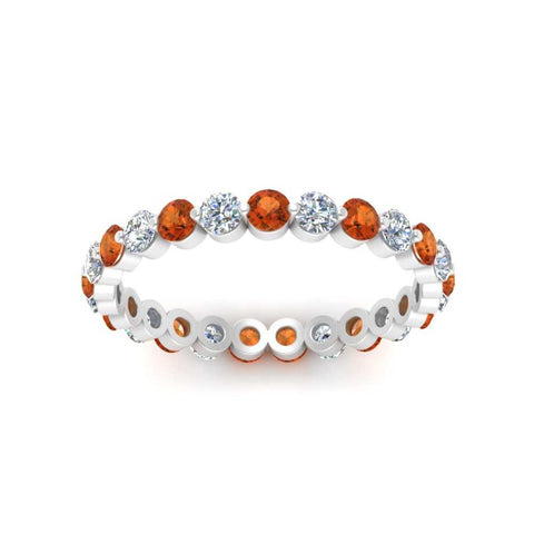 Solid 1 Ct Round Cut Common Prong Eternity Band