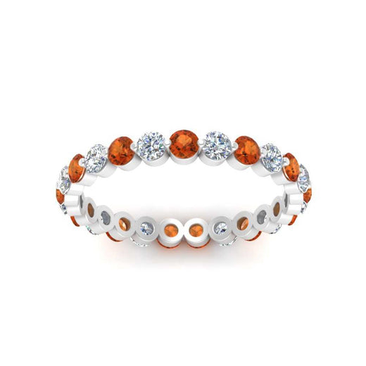 Solid 1 Ct Round Cut Common Prong Eternity Band