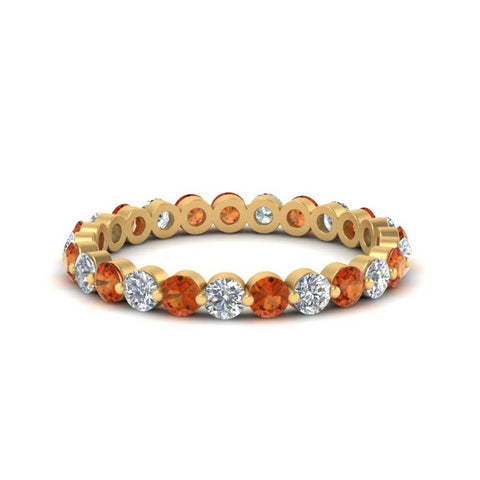 Solid 1 Ct Round Cut Common Prong Eternity Band
