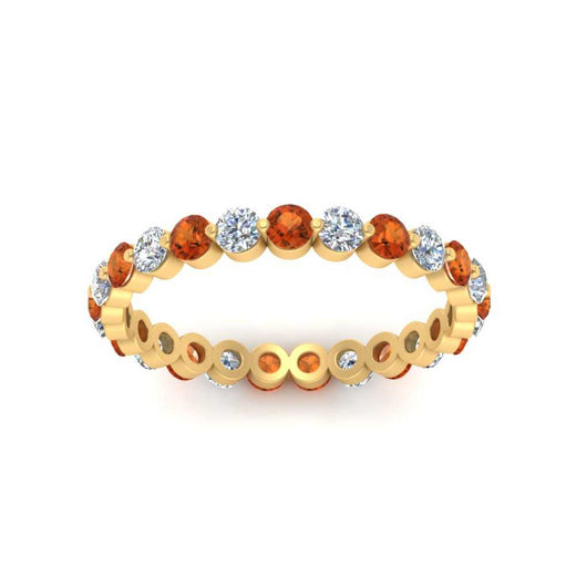 Solid 1 Ct Round Cut Common Prong Eternity Band