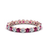 Load image into Gallery viewer, Solid 1 Ct Round Cut Common Prong Eternity Band
