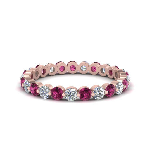 Solid 1 Ct Round Cut Common Prong Eternity Band