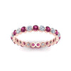 Load image into Gallery viewer, Solid 1 Ct Round Cut Common Prong Eternity Band