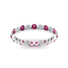 Load image into Gallery viewer, Solid 1 Ct Round Cut Common Prong Eternity Band