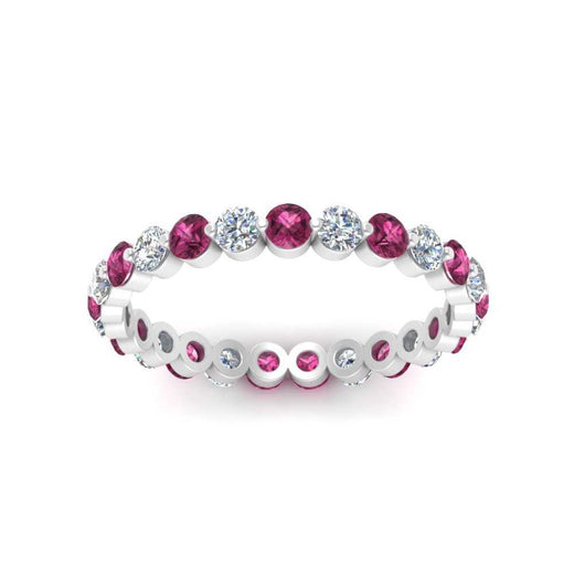 Solid 1 Ct Round Cut Common Prong Eternity Band