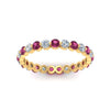 Load image into Gallery viewer, Solid 1 Ct Round Cut Common Prong Eternity Band