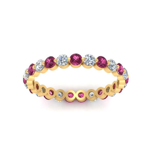 Solid 1 Ct Round Cut Common Prong Eternity Band