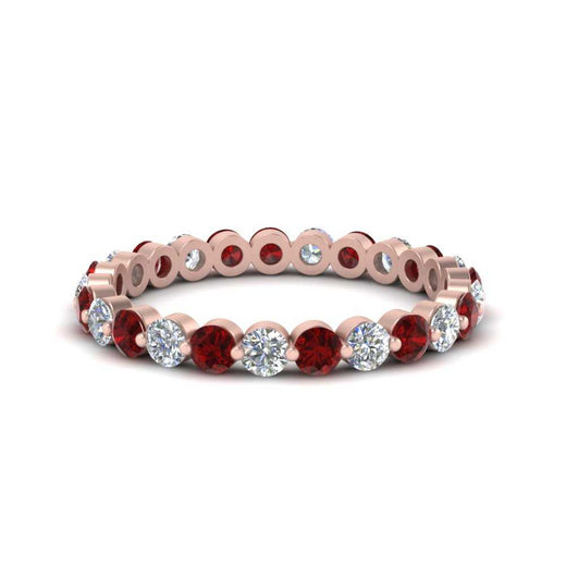 Solid 1 Ct Round Cut Common Prong Eternity Band