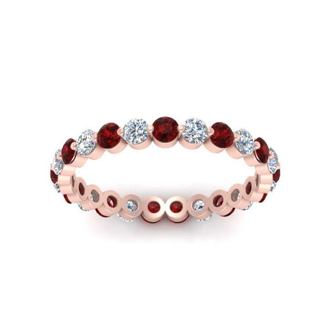 Solid 1 Ct Round Cut Common Prong Eternity Band