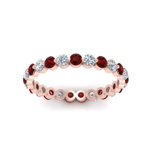 Solid 1 Ct Round Cut Common Prong Eternity Band