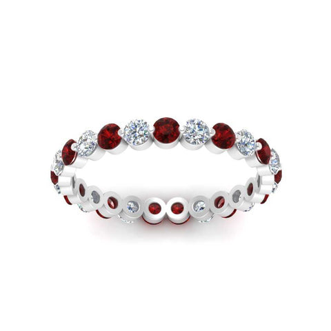 Solid 1 Ct Round Cut Common Prong Eternity Band