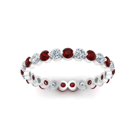 Solid 1 Ct Round Cut Common Prong Eternity Band