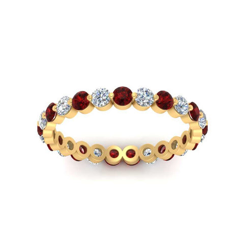 Solid 1 Ct Round Cut Common Prong Eternity Band