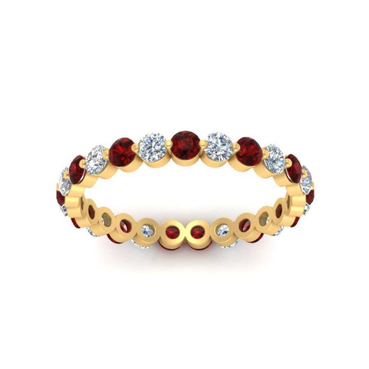 Solid 1 Ct Round Cut Common Prong Eternity Band