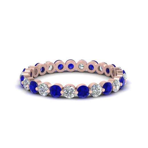 Solid 1 Ct Round Cut Common Prong Eternity Band