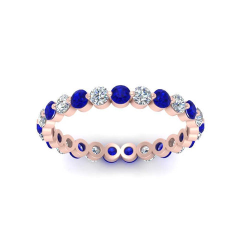 Solid 1 Ct Round Cut Common Prong Eternity Band