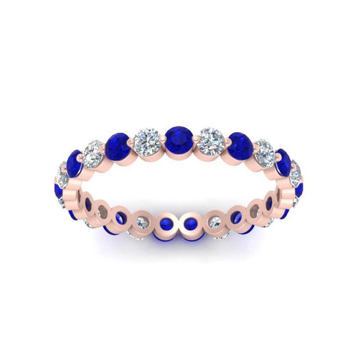 Solid 1 Ct Round Cut Common Prong Eternity Band