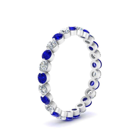 Solid 1 Ct Round Cut Common Prong Eternity Band
