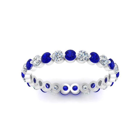 Solid 1 Ct Round Cut Common Prong Eternity Band