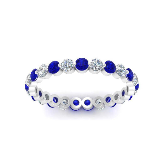 Solid 1 Ct Round Cut Common Prong Eternity Band