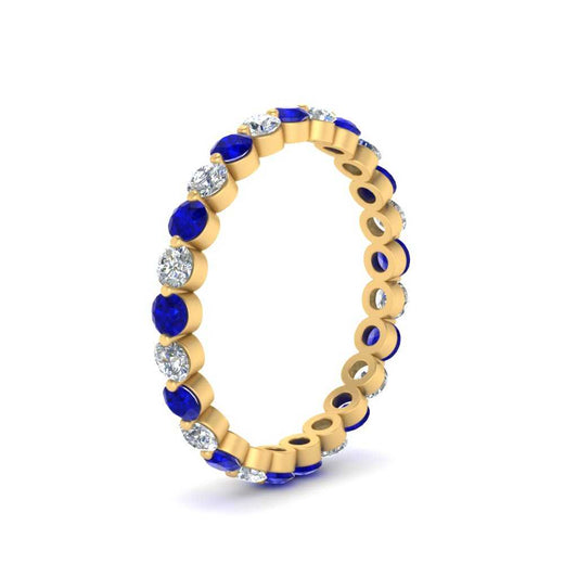 Solid 1 Ct Round Cut Common Prong Eternity Band