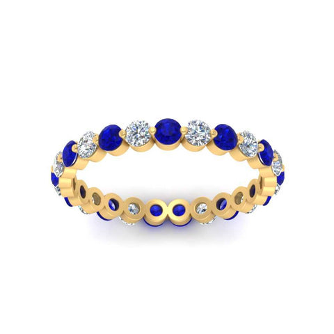 Solid 1 Ct Round Cut Common Prong Eternity Band