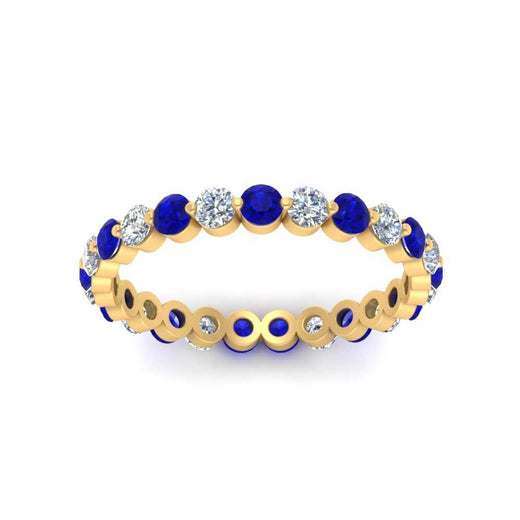 Solid 1 Ct Round Cut Common Prong Eternity Band