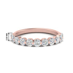 Load image into Gallery viewer, 1-carat-single-prong-diamond-half-eternity-wedding-band-in-rose-gold-FD9478B-NL-1CT-RG
