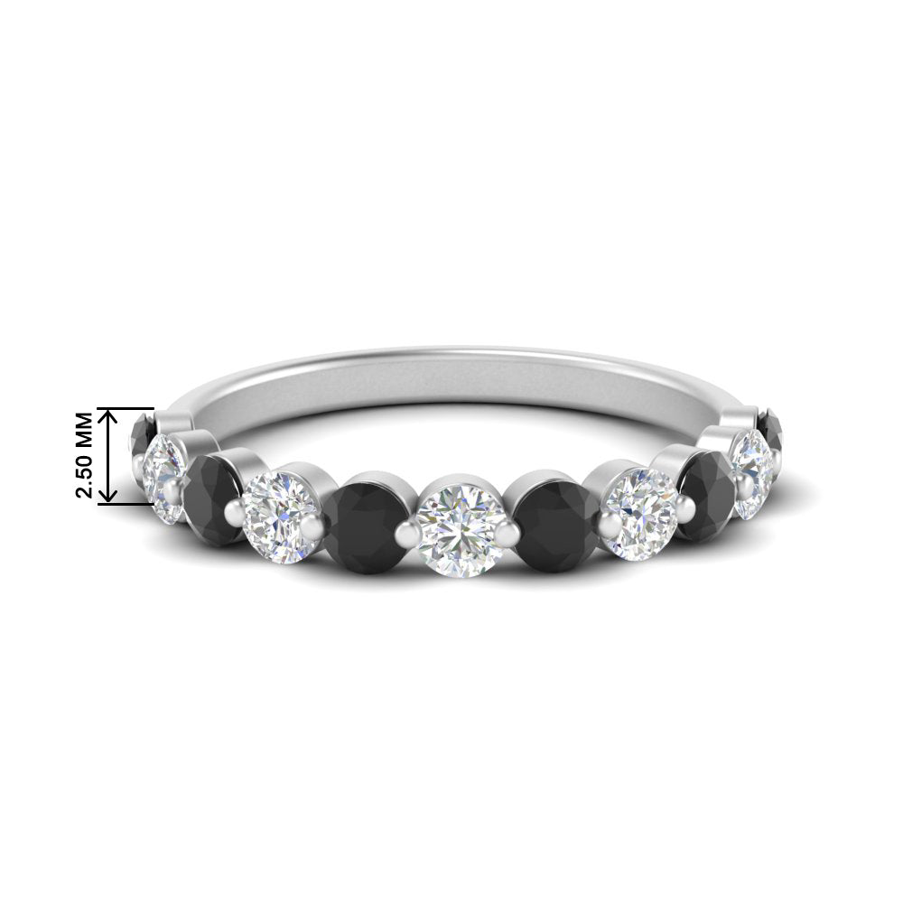 1-carat-single-prong-diamond-half-eternity-wedding-band-with-black-diamond-in-white-gold-FD9478BGBLACK-NL-1CT-WG
