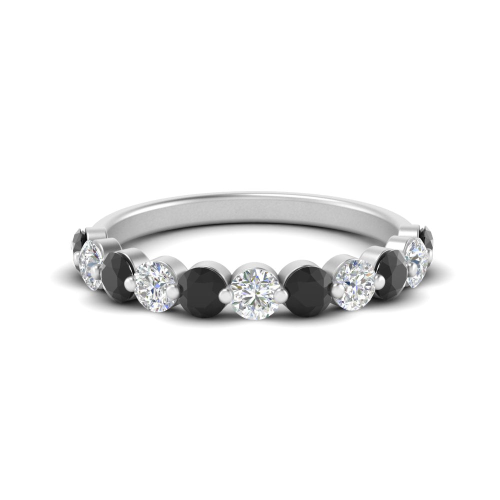 1-carat-single-prong-diamond-half-eternity-wedding-band-with-black-diamond-in-white-gold-FD9478BGBLACK-NL-1CT-WG