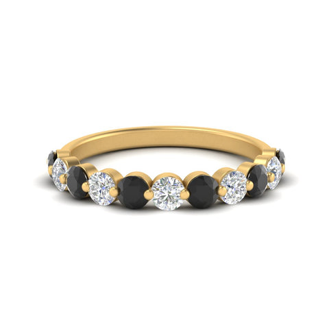 1-carat-single-prong-diamond-half-eternity-wedding-band-with-black-diamond-in-yellow-gold-FD9478BGBLACK-NL-1CT-YG