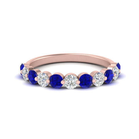 1-carat-single-prong-diamond-half-eternity-wedding-band-with-sapphaire-in-rose-gold-FD9478BGSABL-NL-1CT-RG