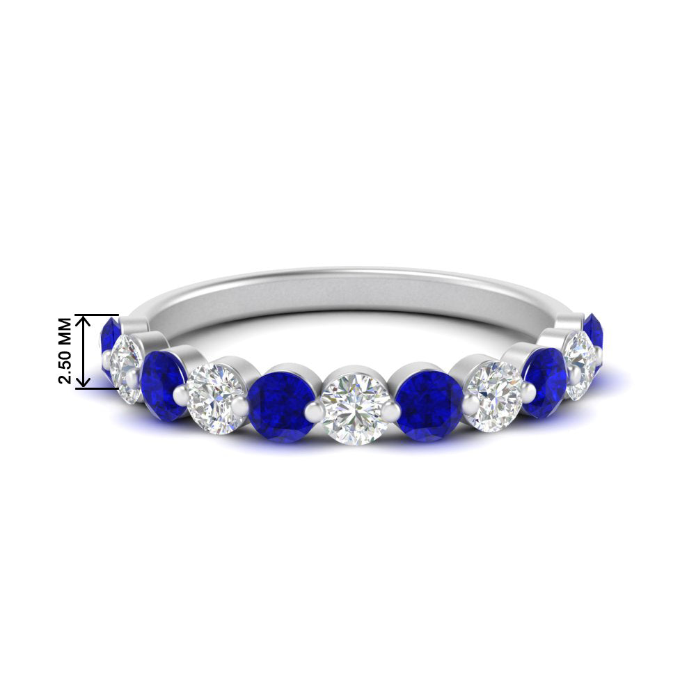 1-carat-single-prong-diamond-half-eternity-wedding-band-with-sapphaire-in-white-gold-FD9478BGSABL-NL-1CT-WG