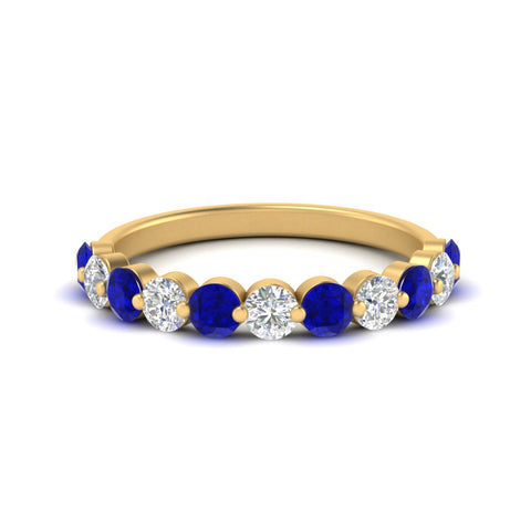 1-carat-single-prong-diamond-half-eternity-wedding-band-with-sapphaire-in-yellow-gold-FD9478BGSABL-NL-1CT-YG