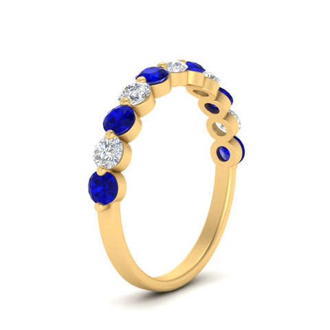 1-carat-single-prong-diamond-half-eternity-wedding-band-with-sapphaire-in-yellow-gold-FD9478BGSABL-NL-1CT-YG