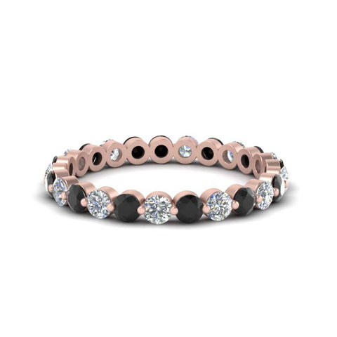 Solid 1 Ct Round Cut Common Prong Eternity Band